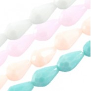 Faceted Glass Beads 15x10 Drop